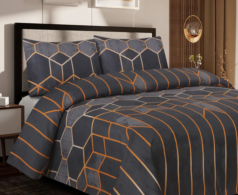 PRINTED PURE COTTON BEDSHEET ASH-40105