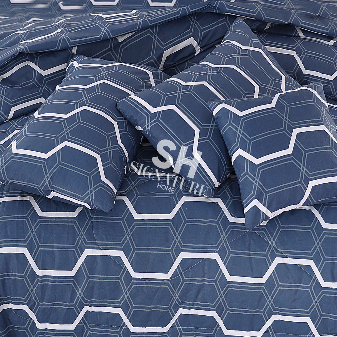 SIGNATURE GREEN LINE  COTTON COMFORTER SET-7PCS