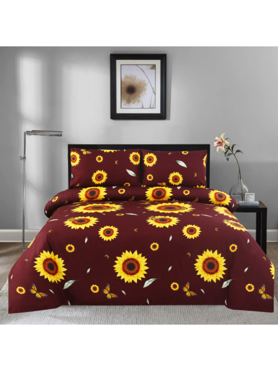 PRINTED PURE COTTON BEDSHEET ASH-40110