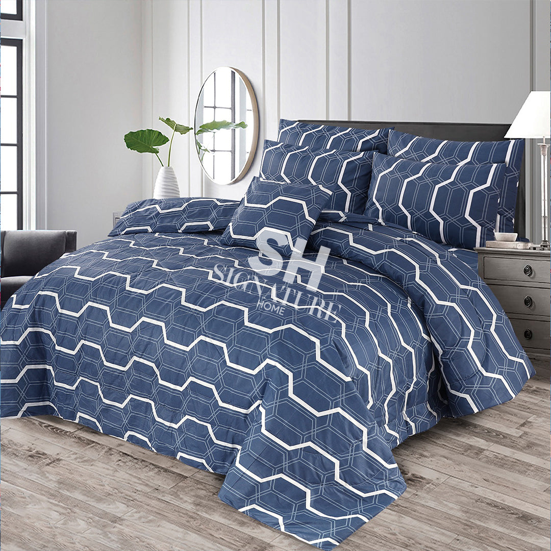 SIGNATURE GREEN LINE  COTTON COMFORTER SET-7PCS