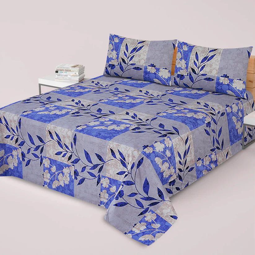 PRINTED PURE COTTON BEDSHEET ASH-4056