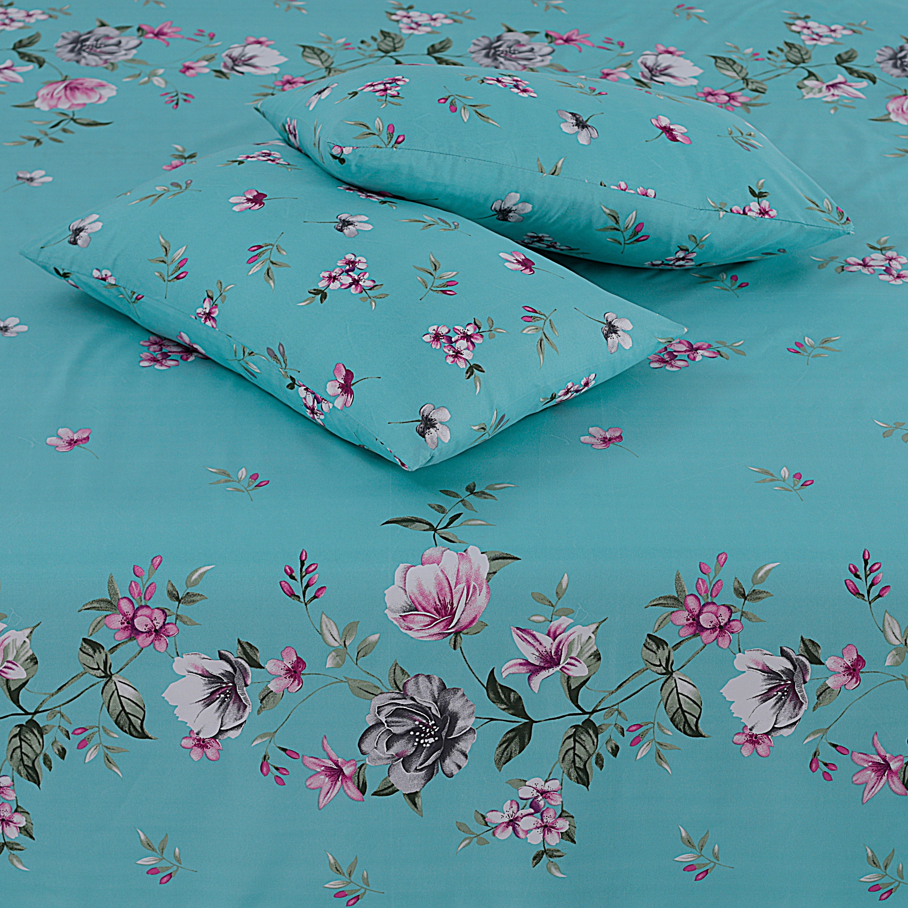 SIGNATURE SPECIAL SKY  PRINTED PURE COTTON BEDSHEET ASH-4004
