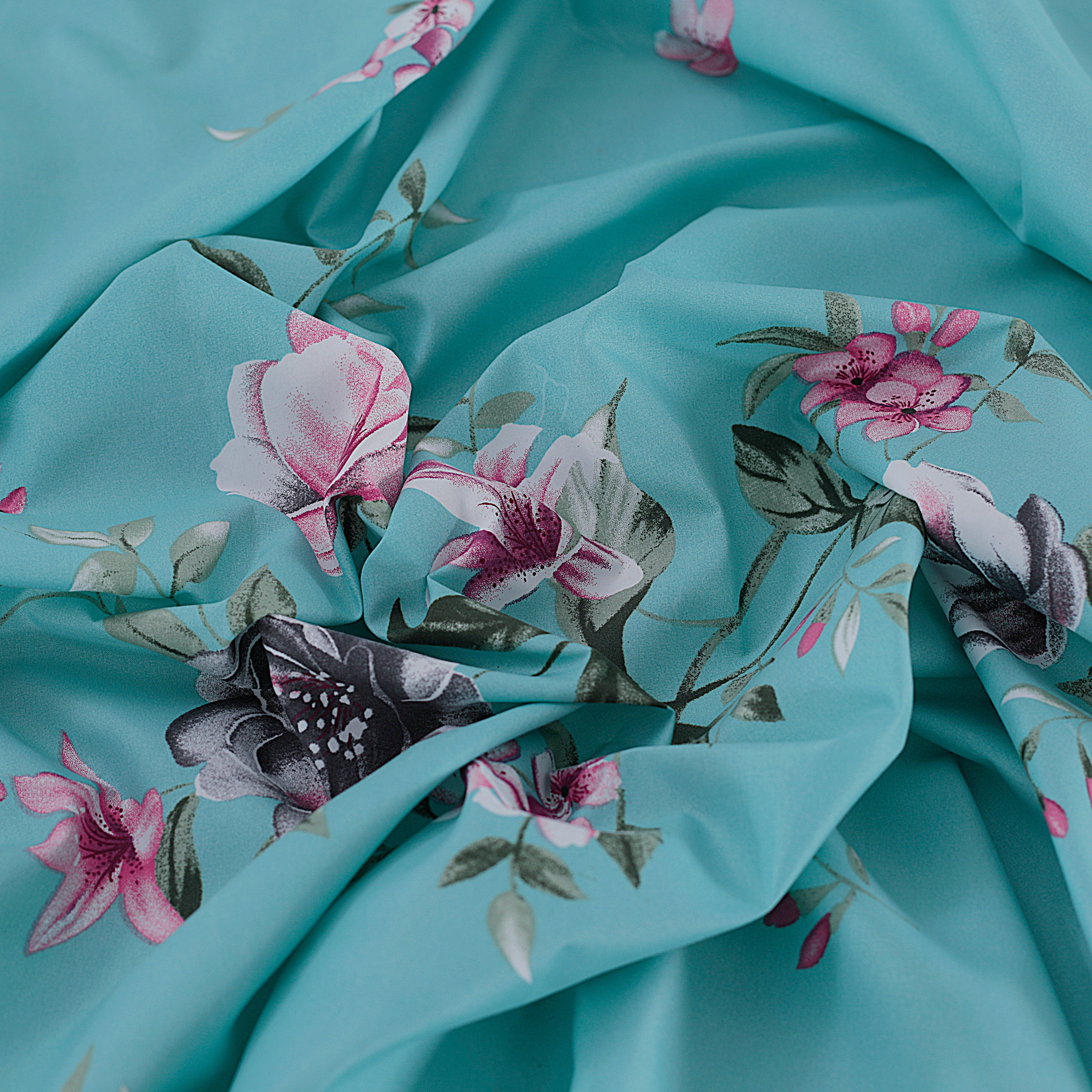 SIGNATURE SPECIAL SKY  PRINTED PURE COTTON BEDSHEET ASH-4004