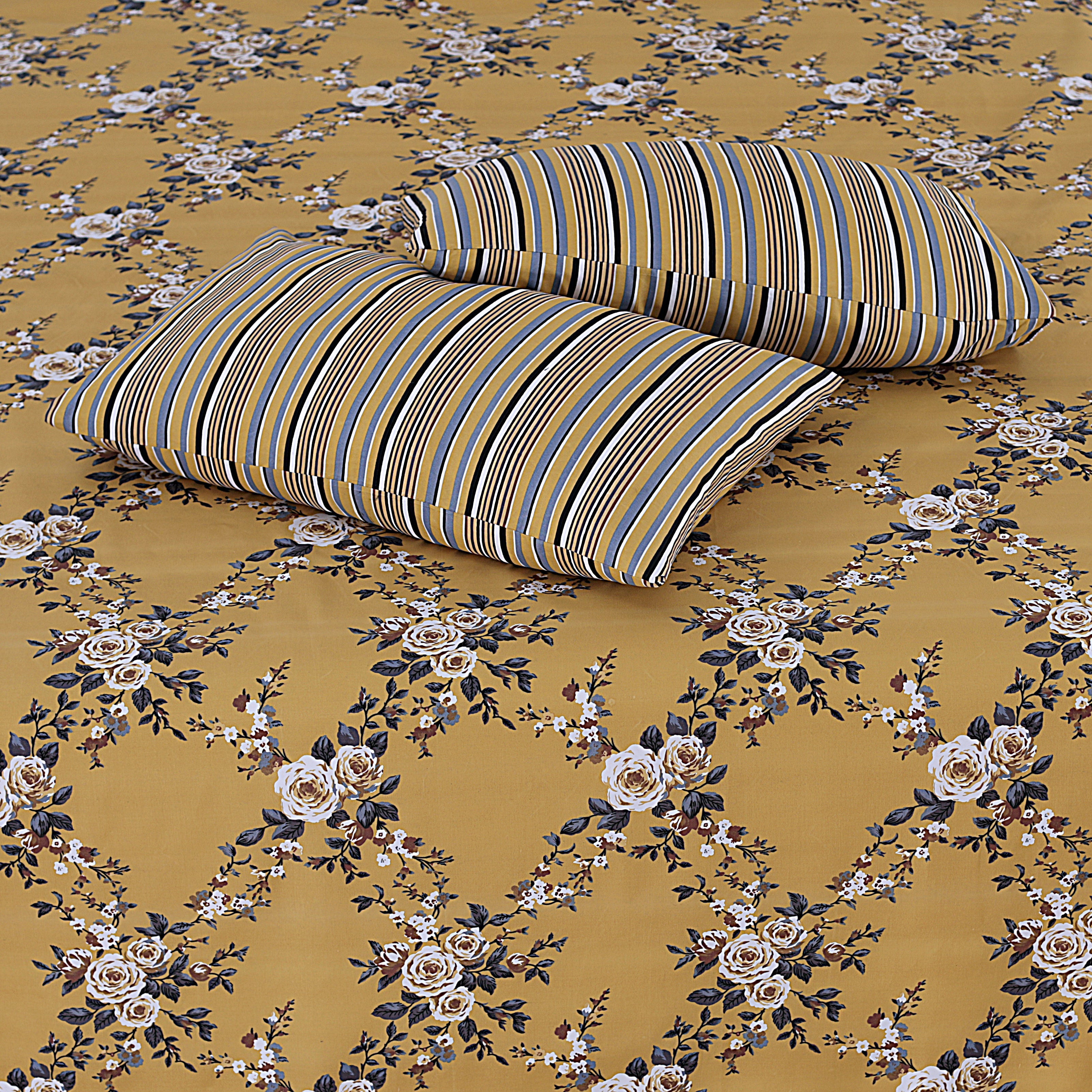SIKNON PRINTED PURE COTTON BEDSHEET ASH-4006