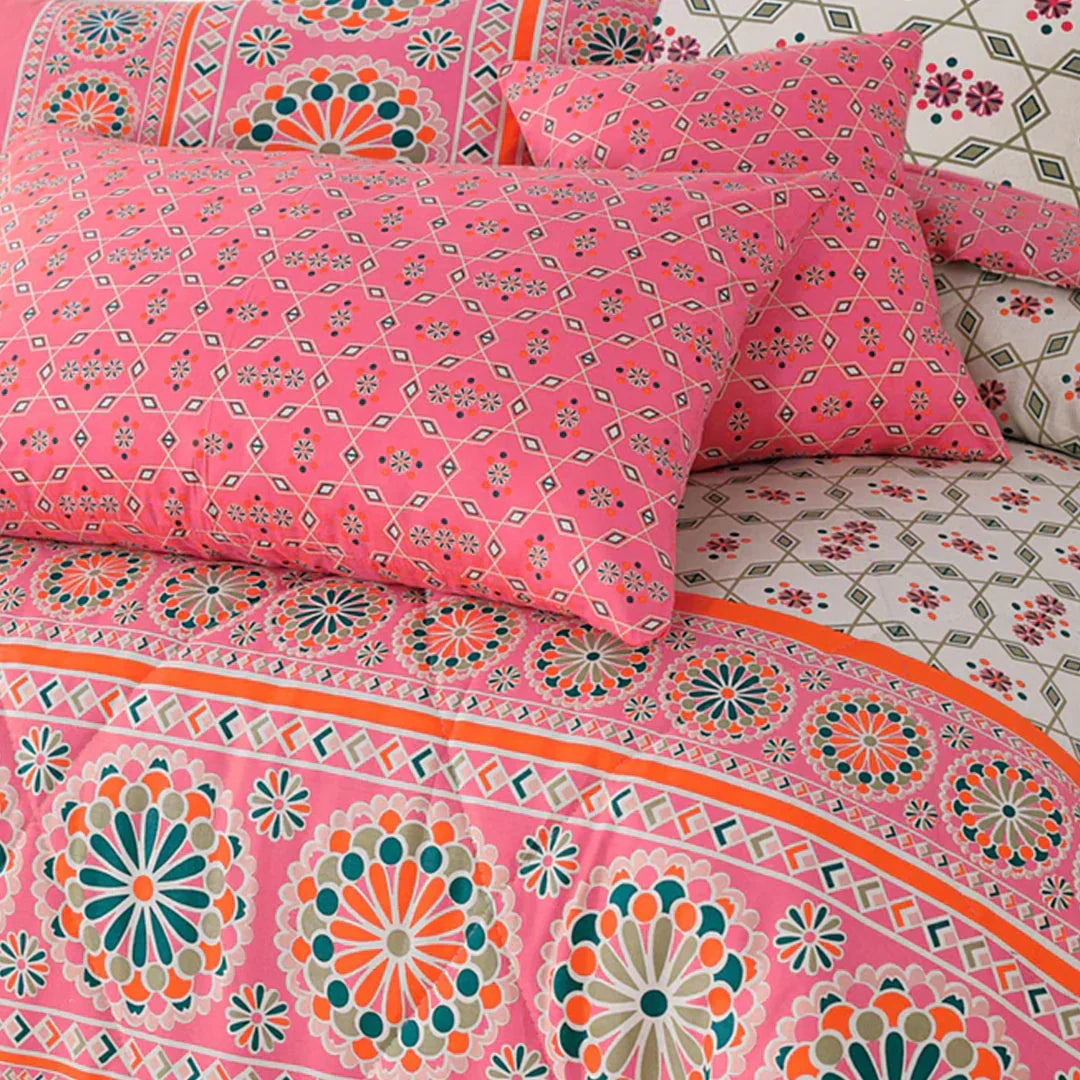 SIGNATURE FLOR COTTON COMFORTER SET-7PCS
