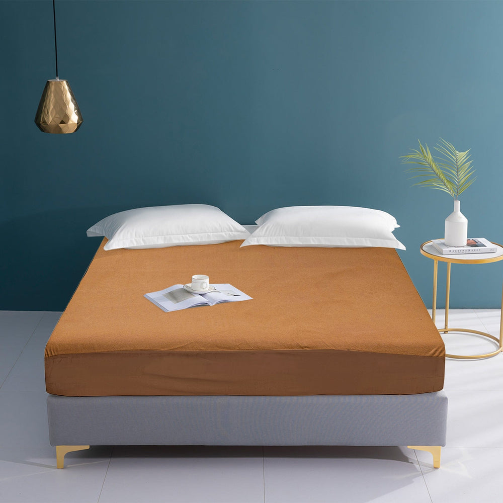 Terry Waterproof Mattress Protector - Copper