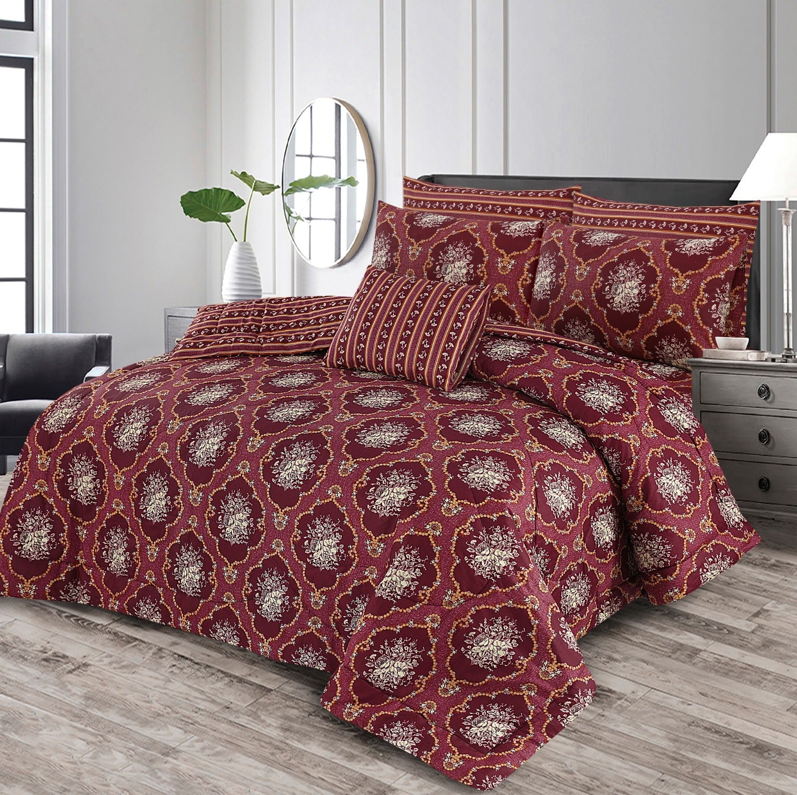 CLAROOM ASH-1013  COTTON COMFORTER SET-7PCS