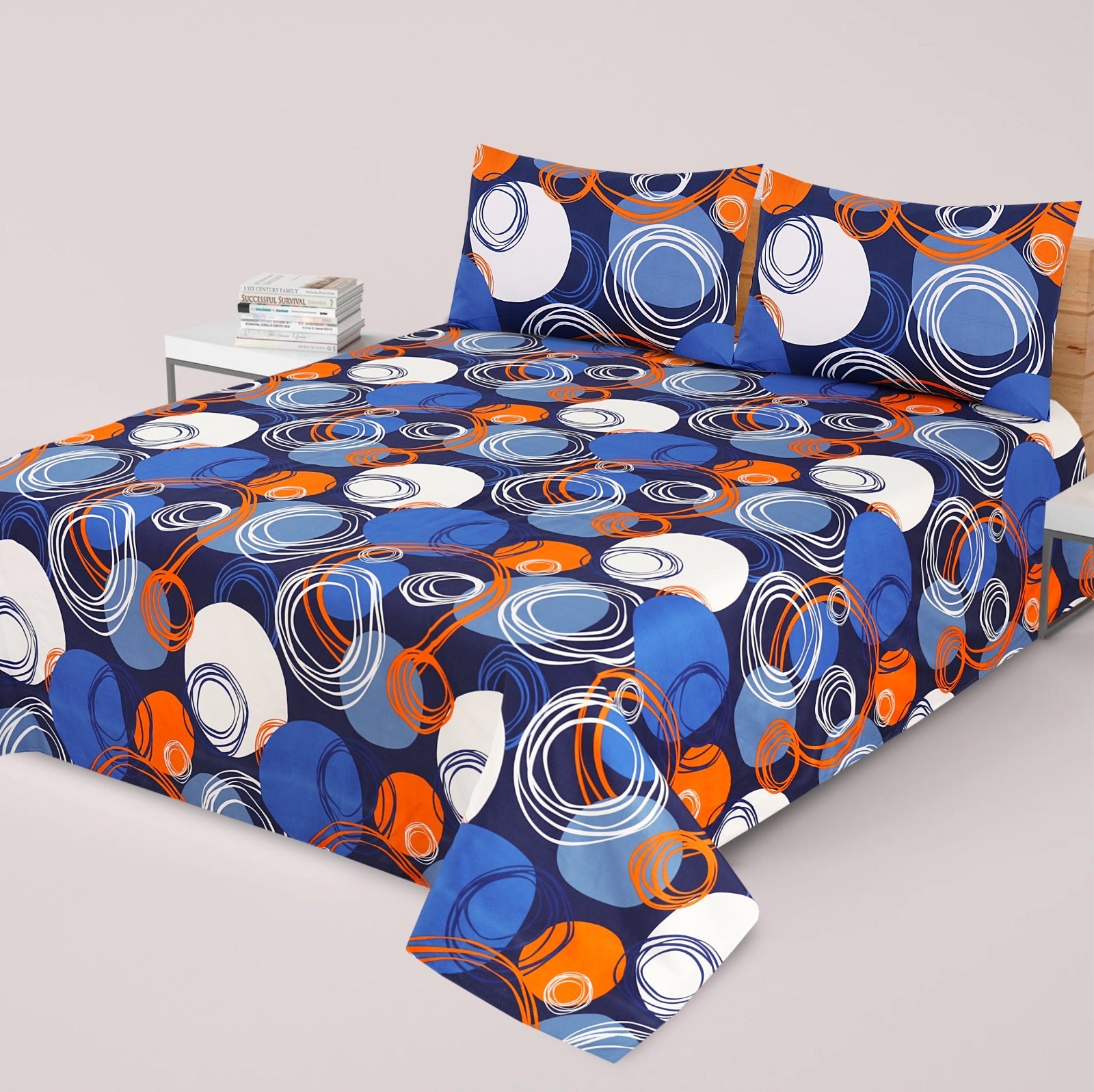 PRINTED PURE COTTON BEDSHEET ASH-4071