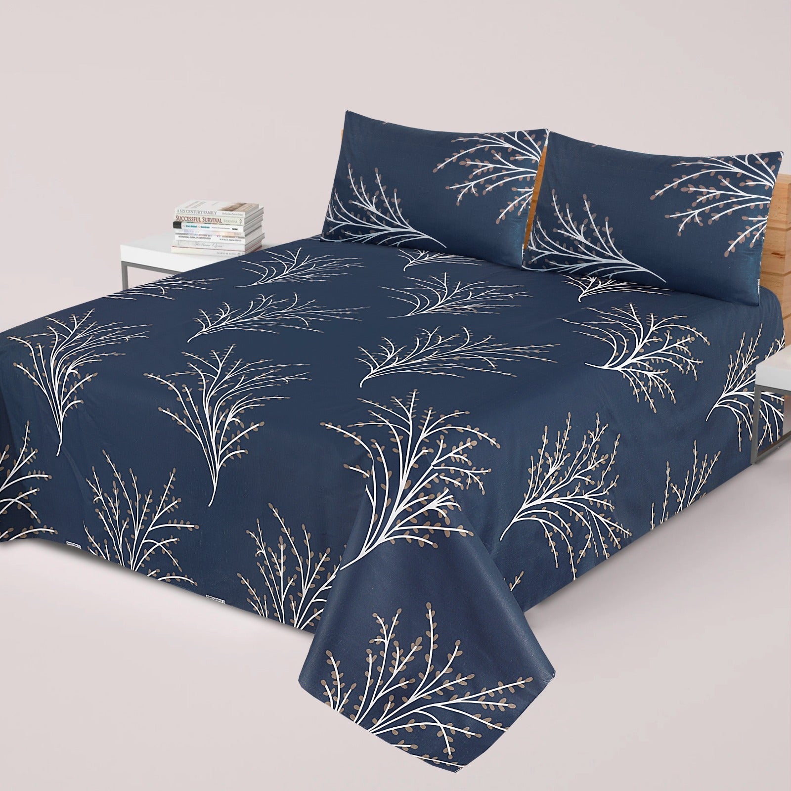 PRINTED PURE COTTON BEDSHEET ASH-40122