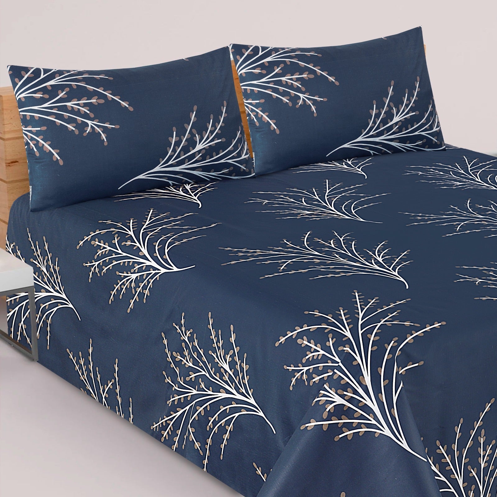 PRINTED PURE COTTON BEDSHEET ASH-40122