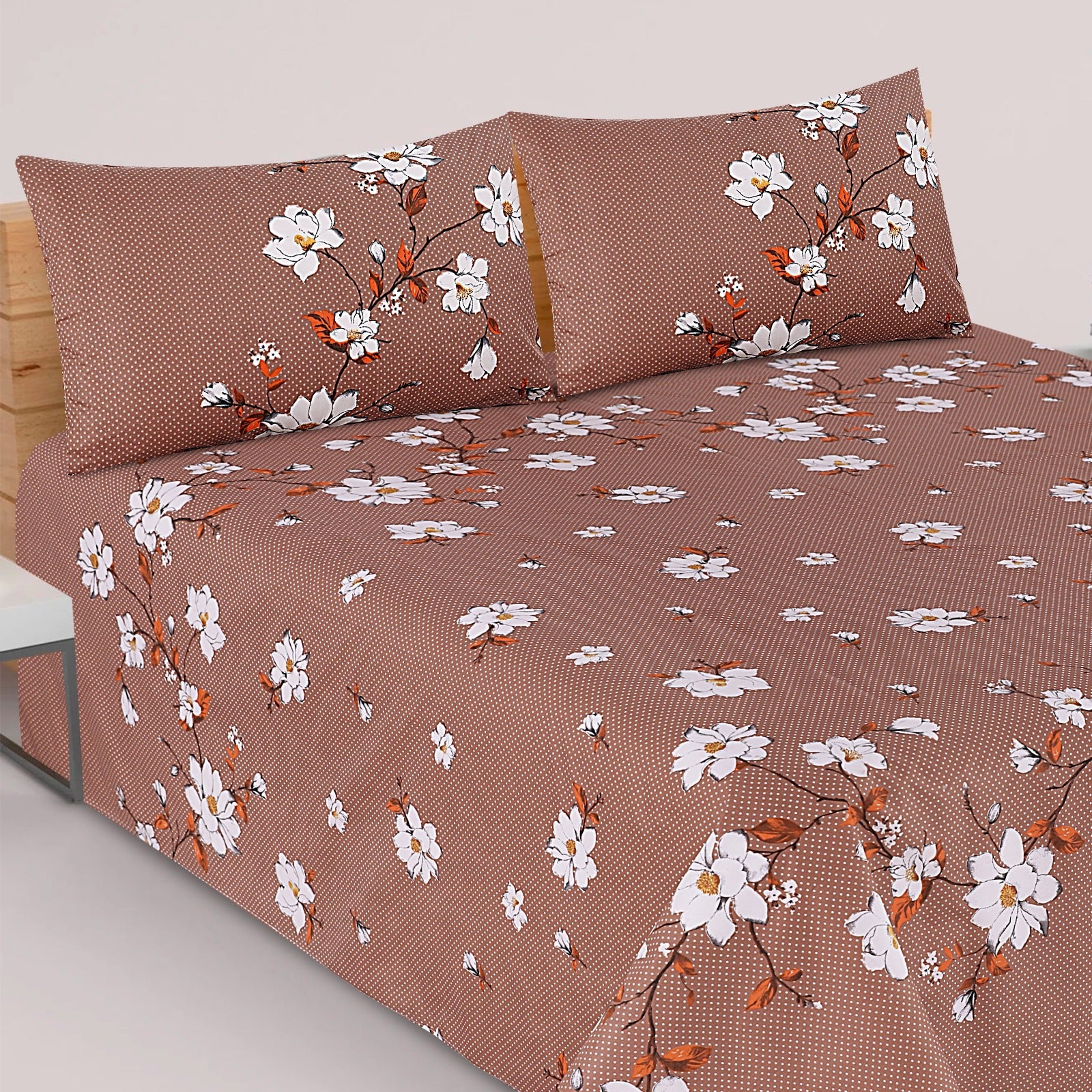 PRINTED PURE COTTON BEDSHEET ASH-40121