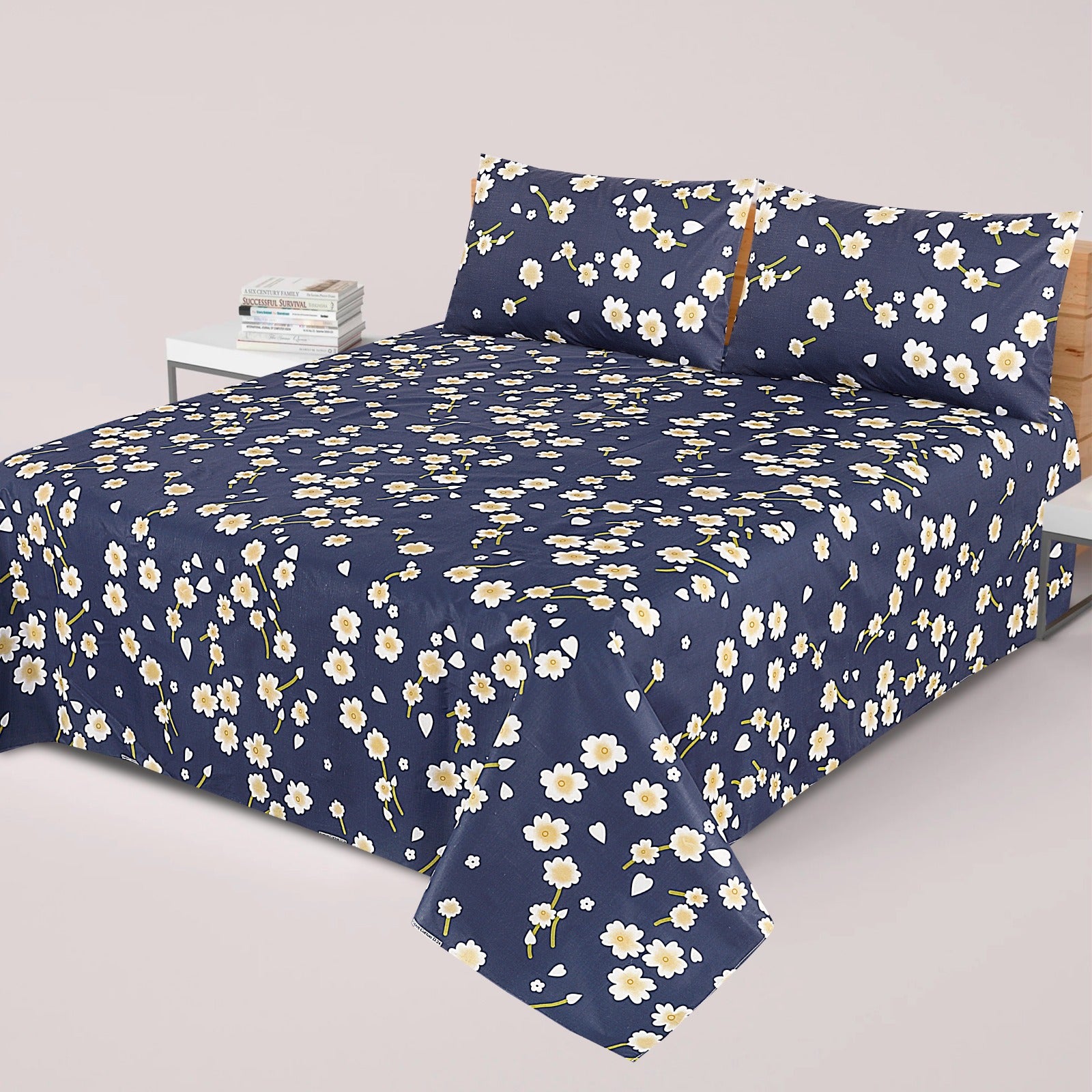 PRINTED PURE COTTON BEDSHEET ASH-40118