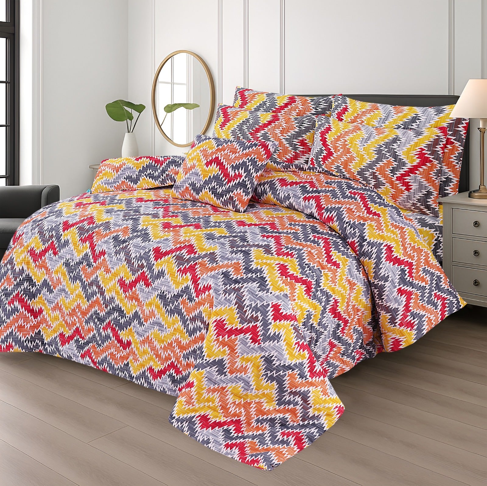 OPHELLIE ASH-1016  COTTON COMFORTER SET-7PCS