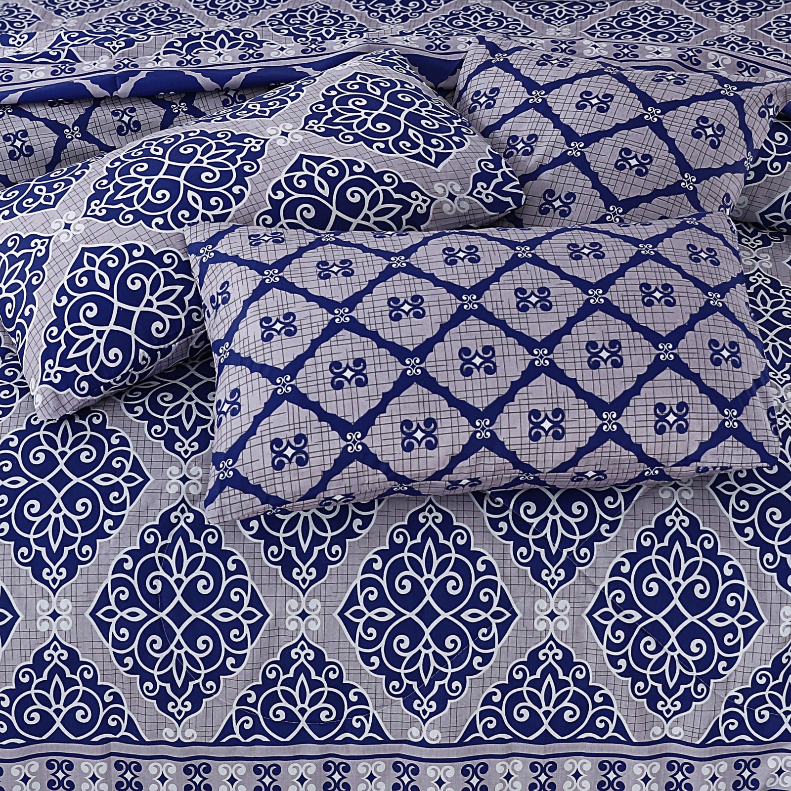 Double Bed 6 pc Winter Razai Set (Heavy Filling) DZ-29