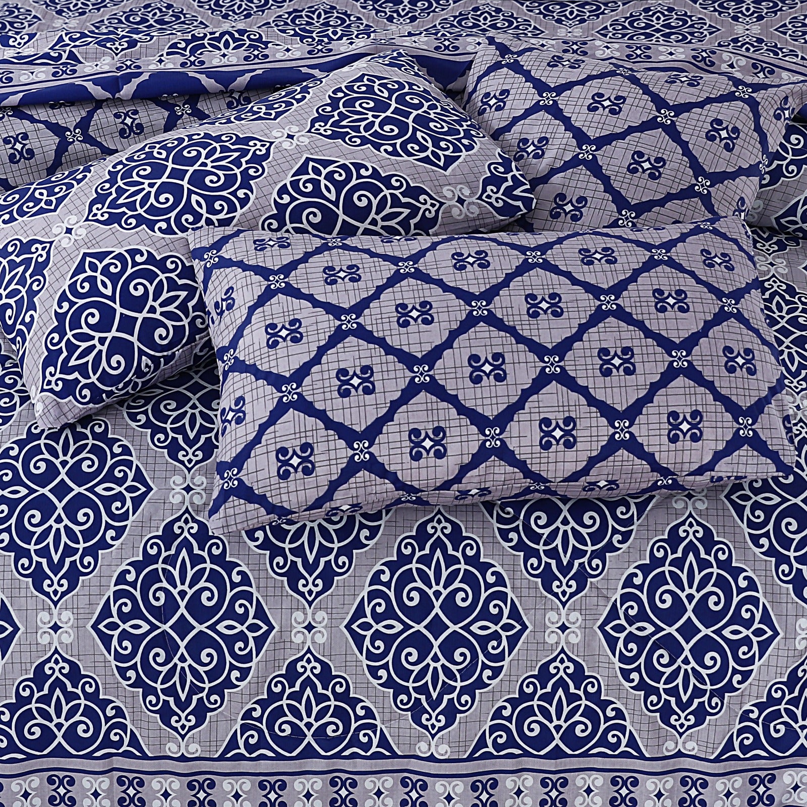 WAVY ASH-1011  COTTON COMFORTER SET-7PCS