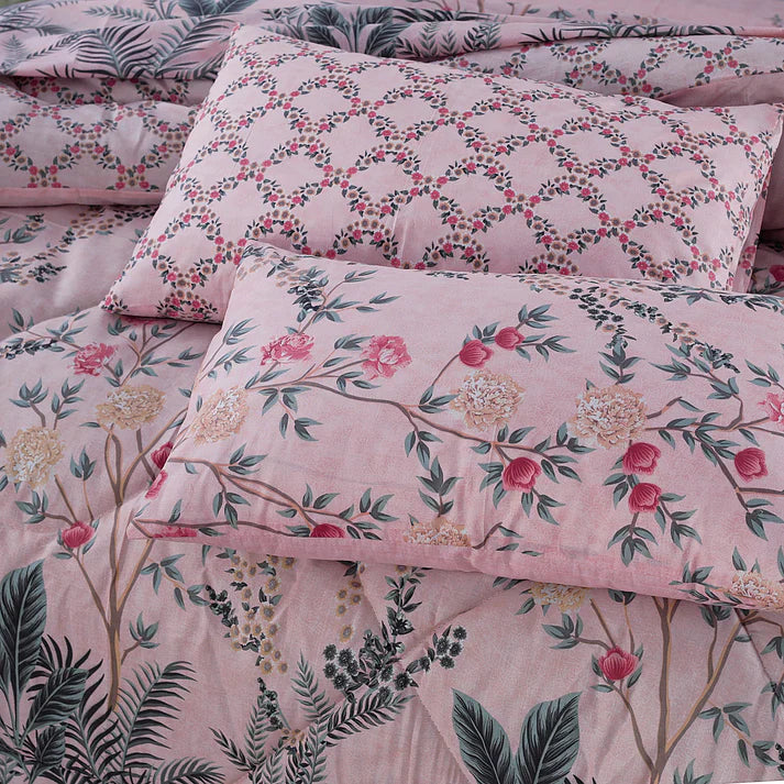 SIGNATURE PINKOUN COTTON COMFORTER SET-7PCS