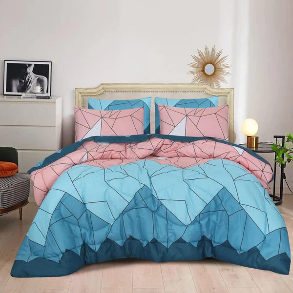 ROUND BLK PURE COTTON COMFORTER SET-6PCS