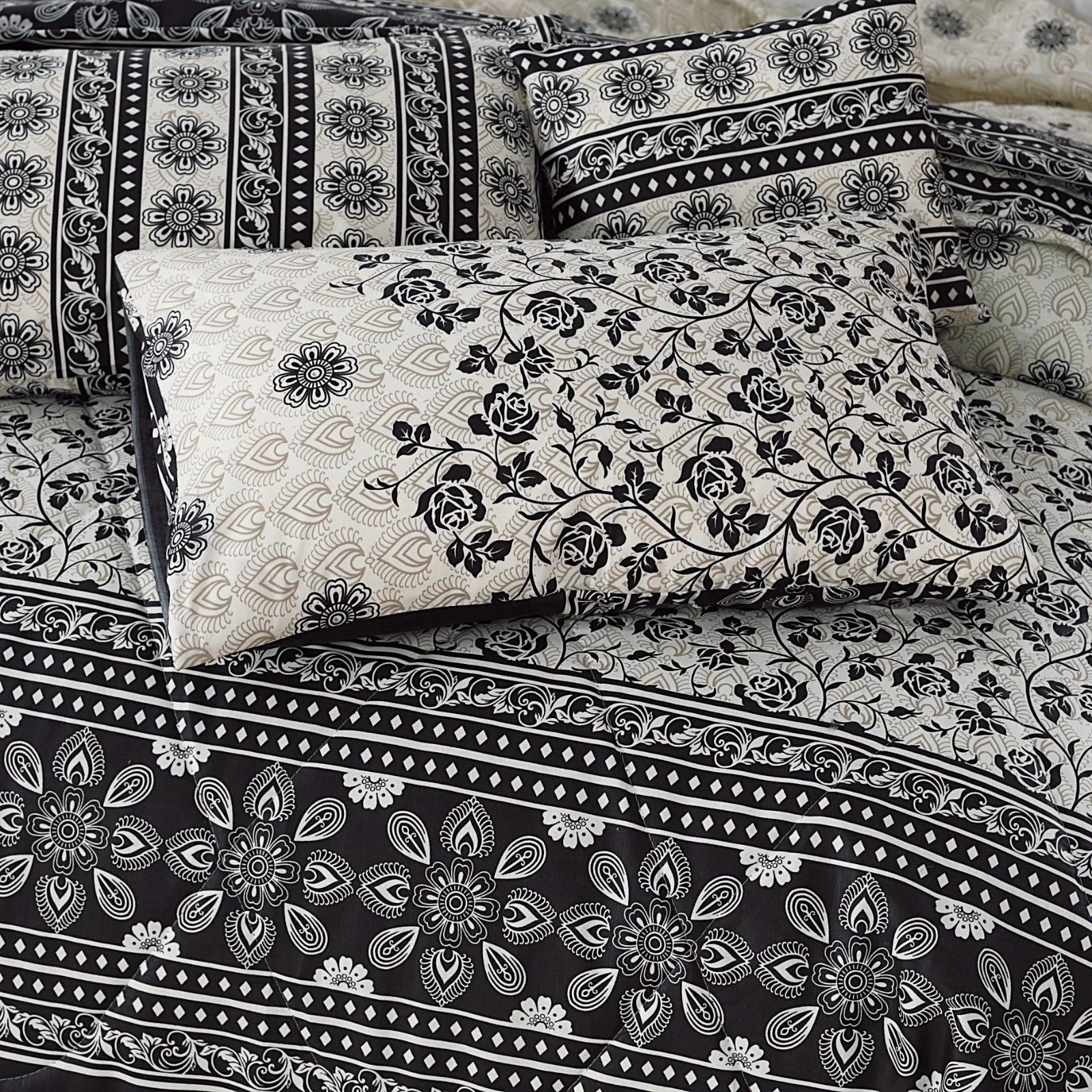 SIGNATURE JHUMKA COTTON COMFORTER SET-7PCS